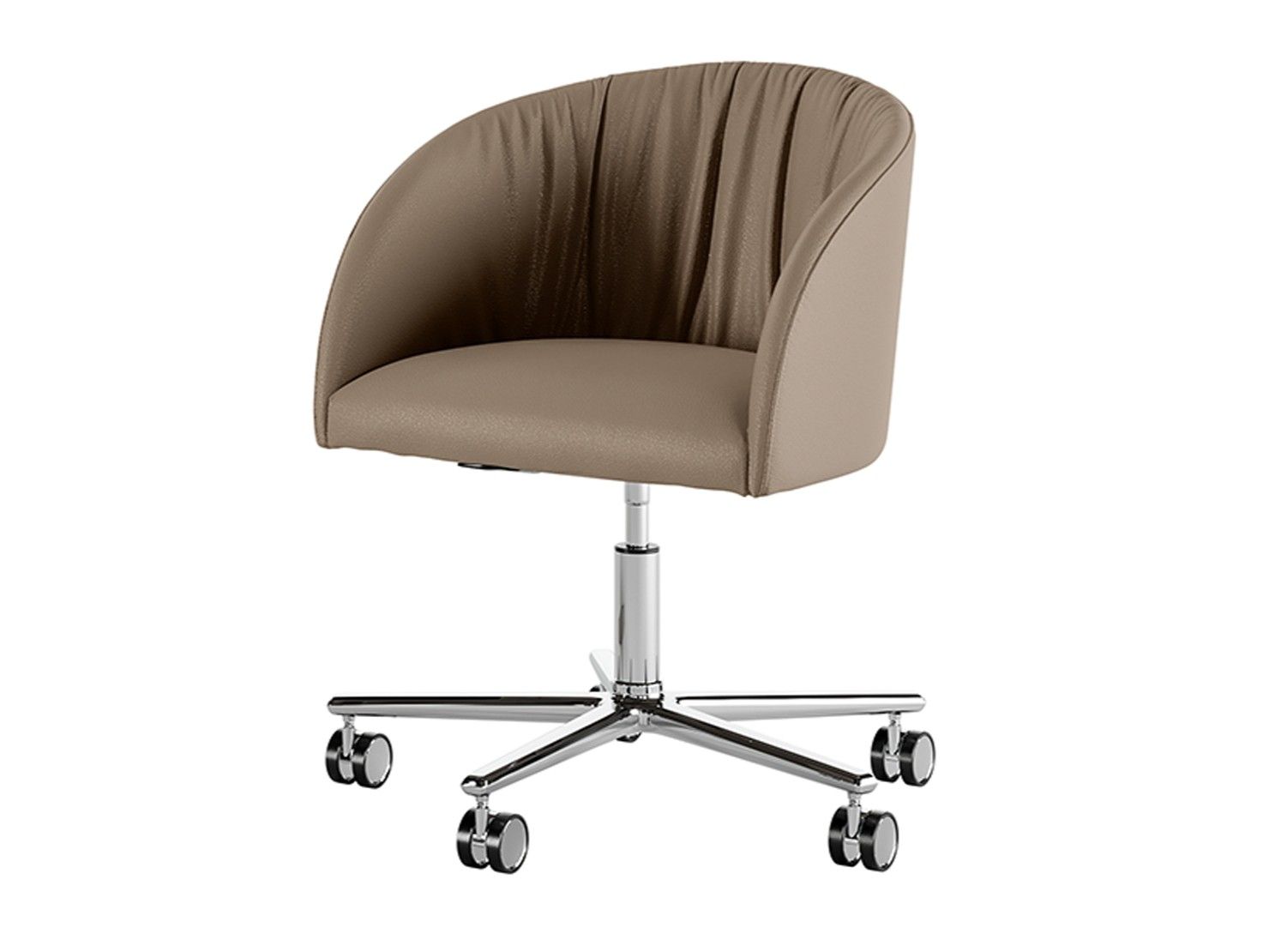 Кожаный поворотный стул с колесами EFORMA Вулкан ARCH-00088482