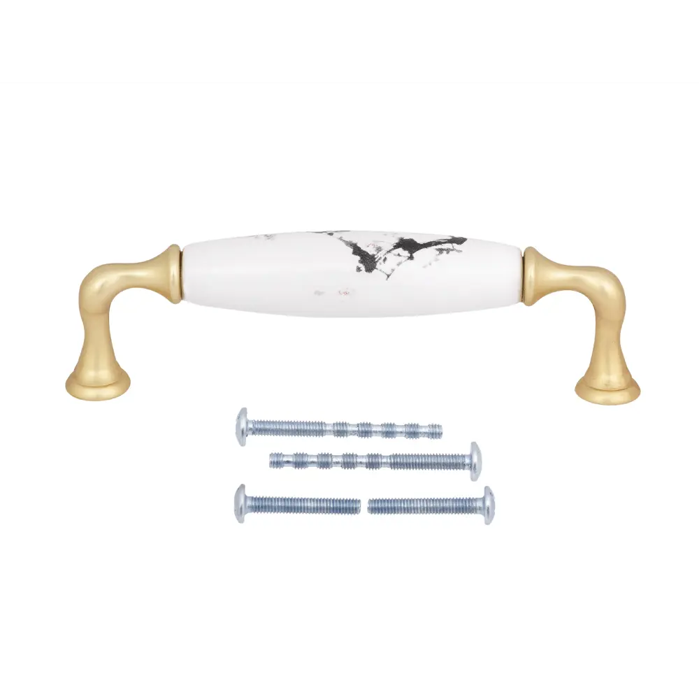 86899817 Ручка-скоба мебельная Casalingo ЦАМ 128 мм цвет матовое золото STLM-1004099 PALLADIUM  - Вид №1