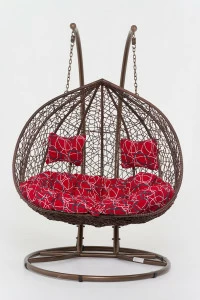 Подвесное кресло коричневое из искусственного ротанга 44-002-01 VINOTTI  00-3885136 Коричневый;красный