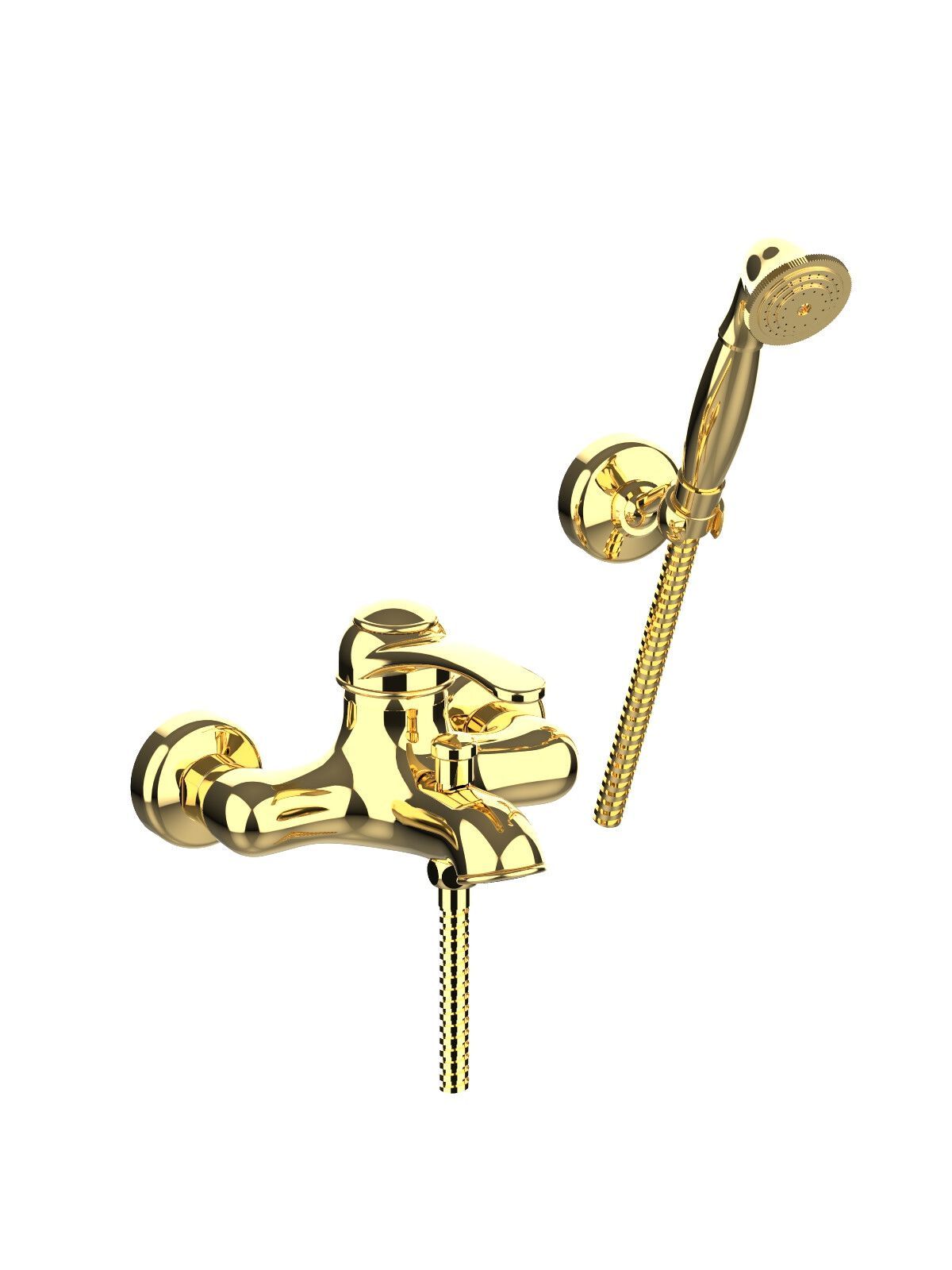 Однорычажный настенный смеситель для ванны с ручным душем Rubinetterie Frattini Morgan ARCH-00072795 - Вид №2