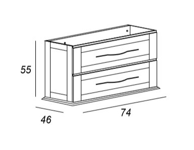 Мебель для ванной CEZARES TIFFANY 75 Bianco opaco 54948 - Вид №4