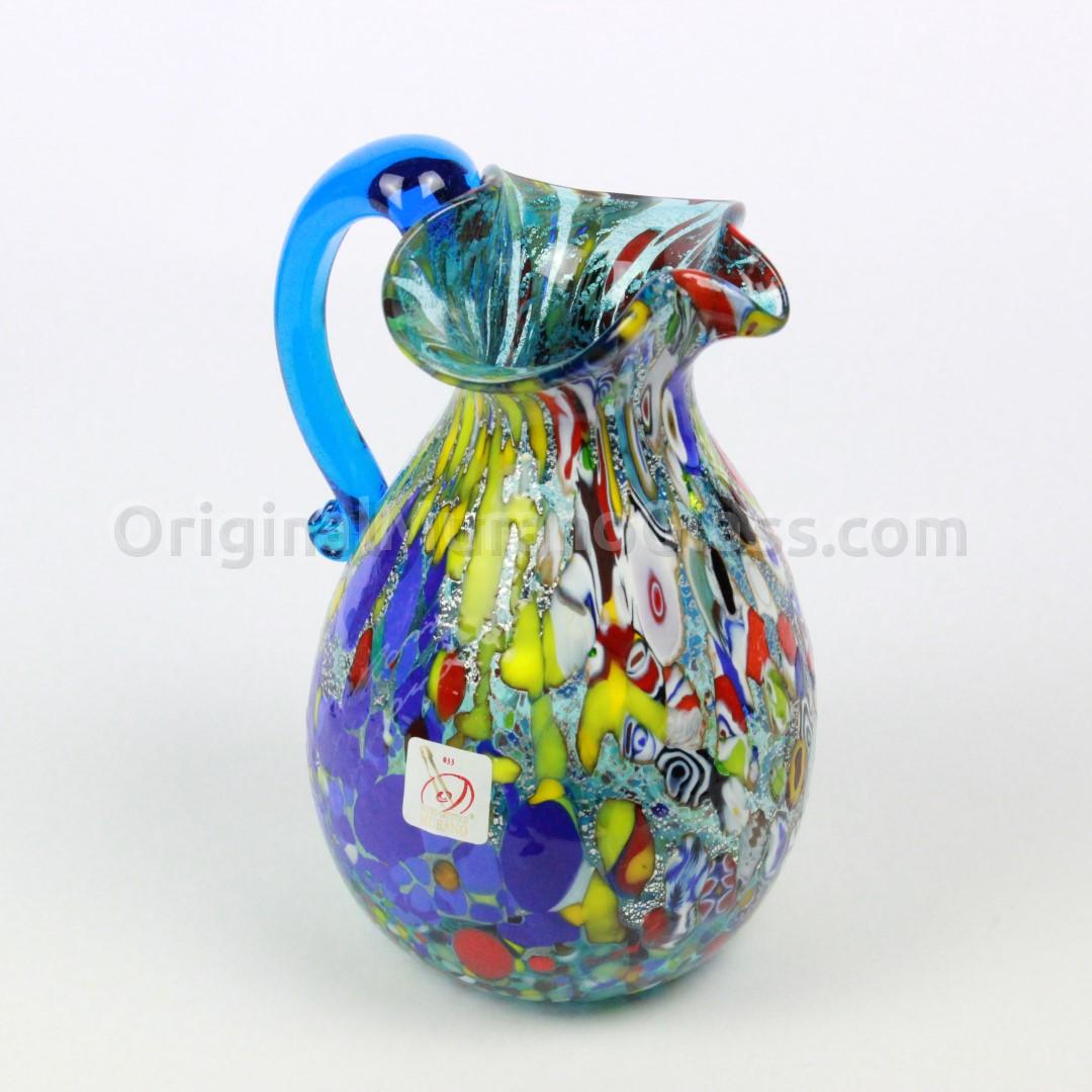 612 ORIGINALMURANOGLASS Кувшин для вина и воды - Murrina Azzurra - муранское стекло OMG 13 см  - Вид №1