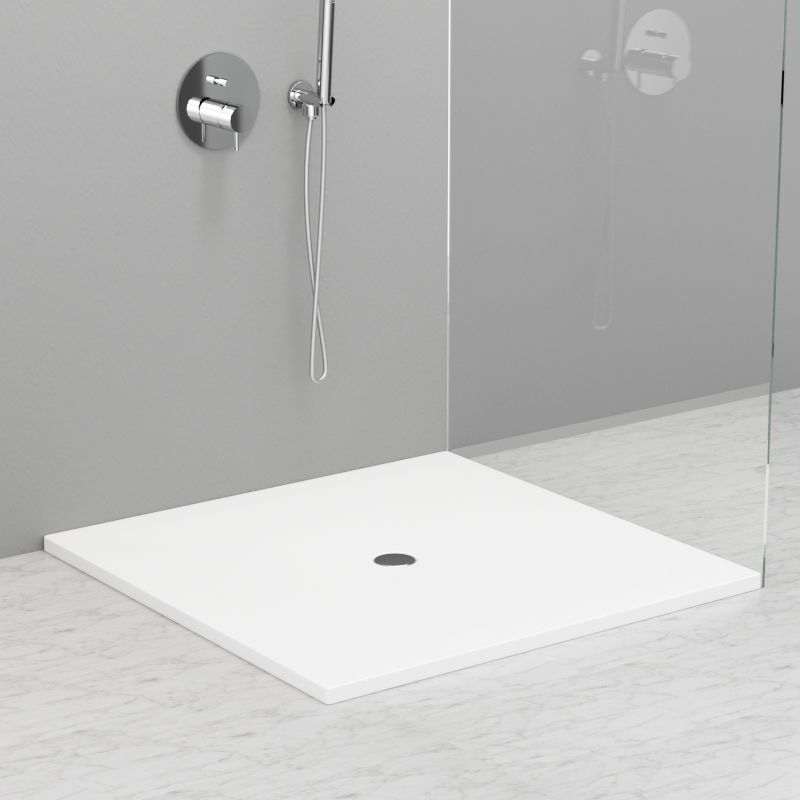 704903 Душевой поддон из акрила h3 с антислипом белый в комплекте с сифоном., цвет Белая глазурь Kerasan DOCCIA Италия