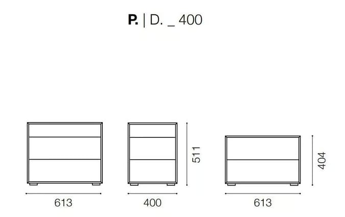 Деревянная тумбочка с ящиками Santalucia Mobili Quadro Filo ARCH-00013233
