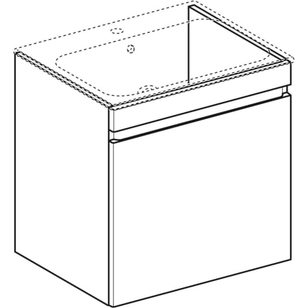 869558000 Шкафчик для встраиваемой раковины Geberit Renova Plan, с одним выдвижным и одним внутренним выдвижным ящиком Geberit  - Вид №22