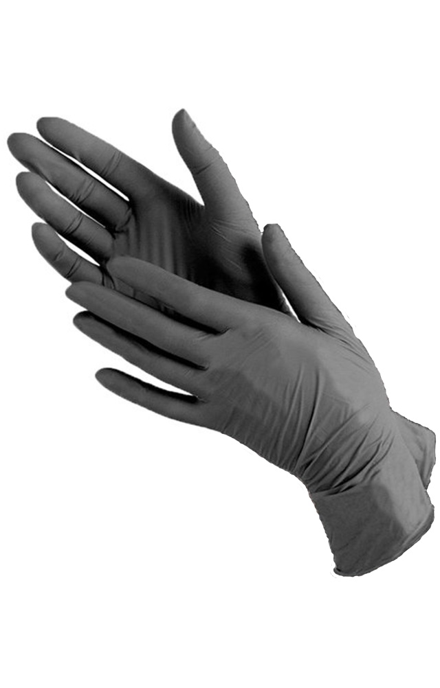 5030050 Перчатки виниловые цветные черные  размер S Спецодежда 