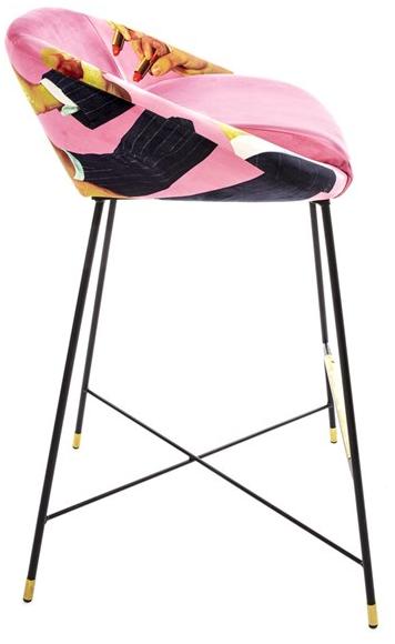 Seletti Высокий табурет из ткани со спинкой Seletti wears toiletpaper 16172 - Вид №6