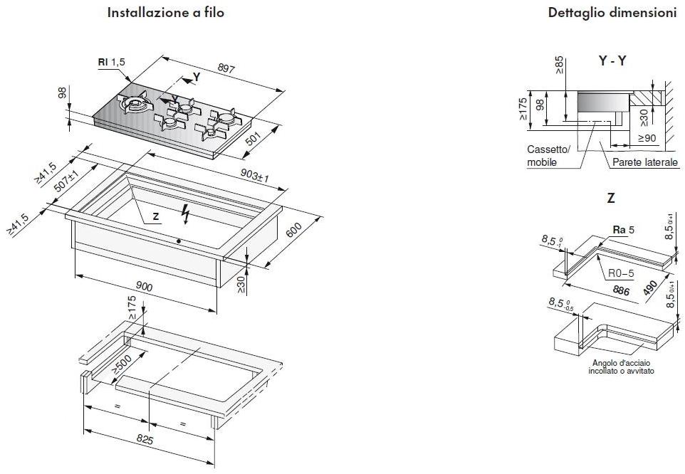 V-ZUG Встроенная газовая плита  Gas951gsaz  - Вид №2