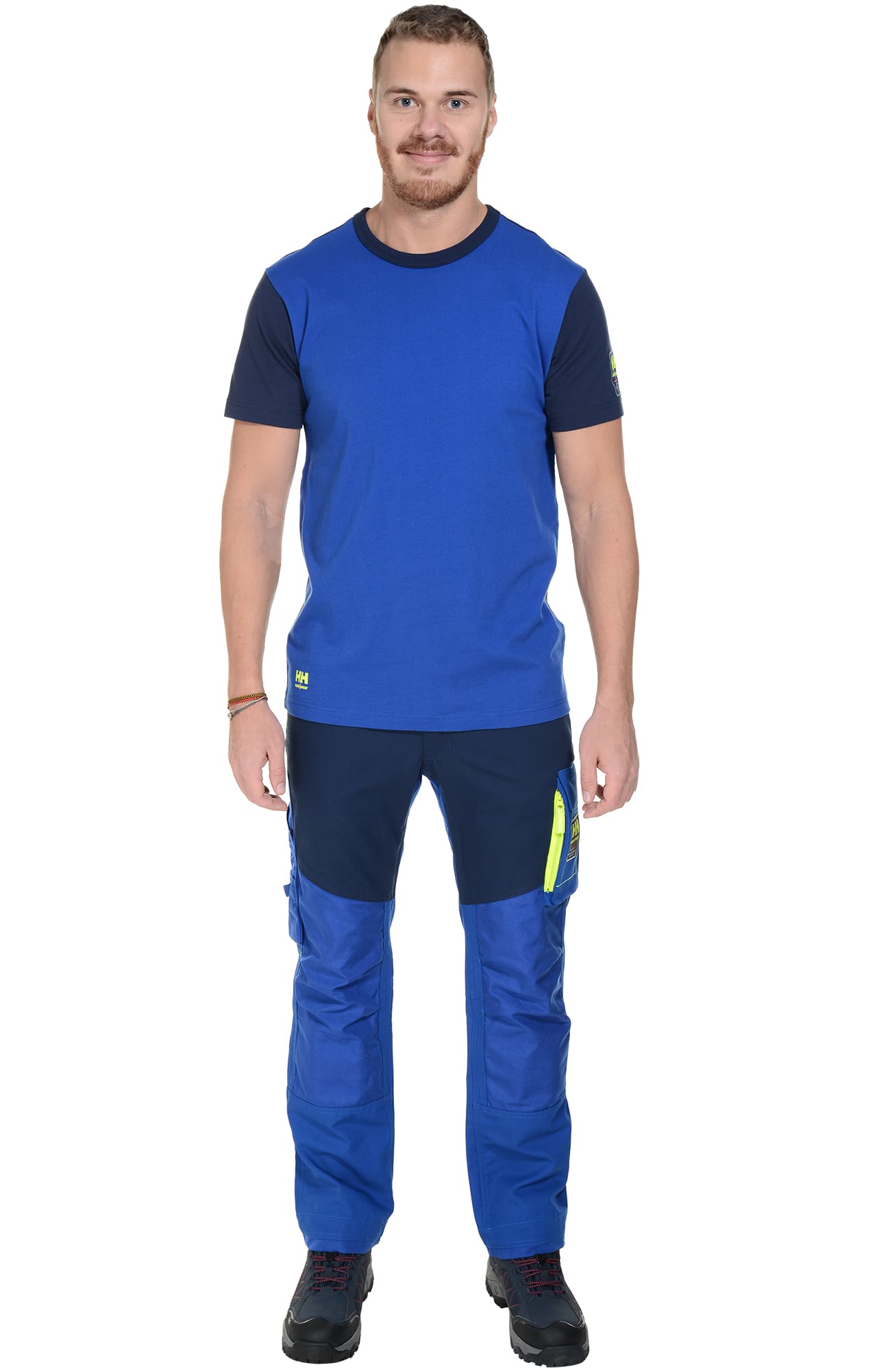 4957371 Футболка  темно-синяя с васильком Helly Hansen Work Wear AKER  Толстовки, рубашки, футболки, тенниски  размер XXL  - Вид №3