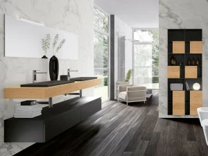 Archeda Двойная лакированная деревянная тумба под умывальник Gola