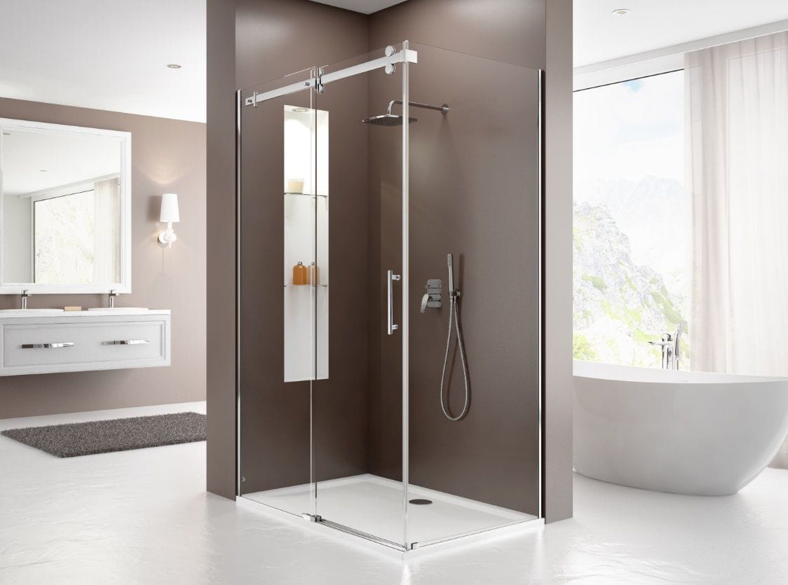 Стеклянная угловая душевая кабина с раздвижной дверью HOESCH Muna ARCH-00101276 - Вид №1