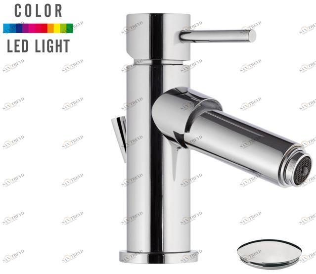 Remer Rubinetterie Смеситель для биде со светодиодной панелью из хромированной латуни Minimal color Nr 20 2