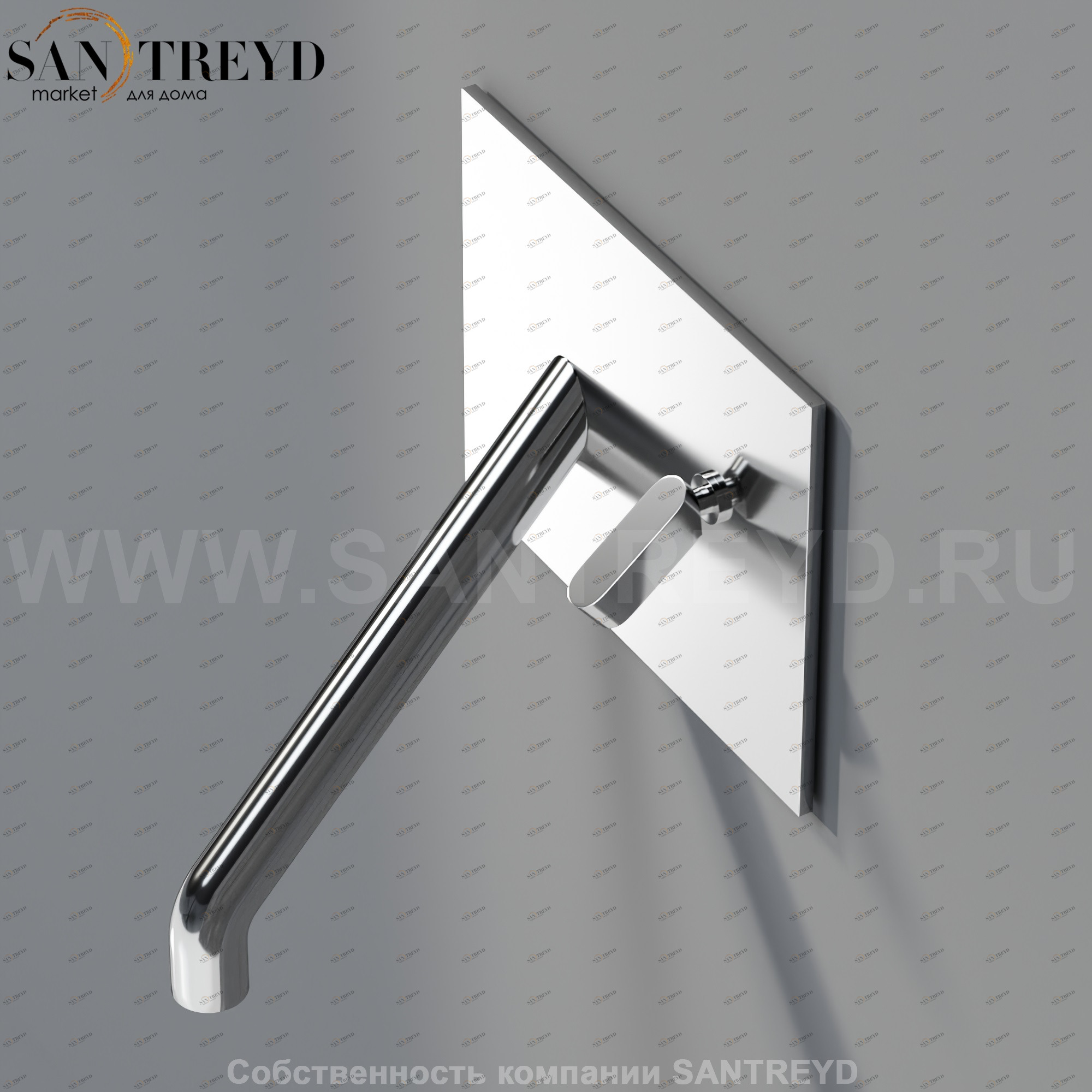 Встроенный смеситель ARUB0930CS SQUARE для раковины хромированный Agape