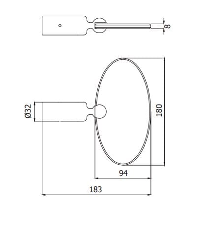 Полка для ванной из полиуретана EVER Life Design ARCH-00110804 - Вид №2