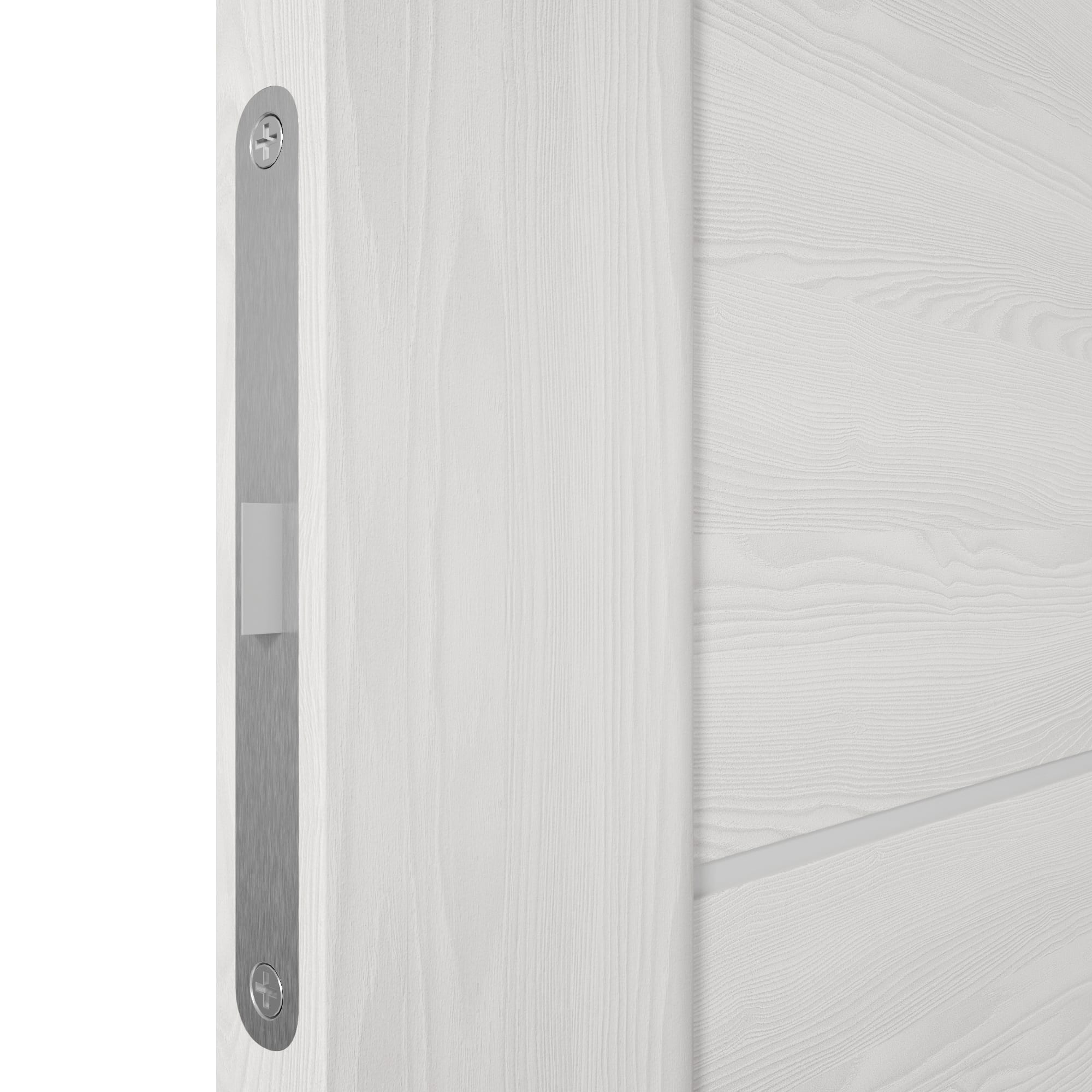 82379677 Дверь межкомнатная Дельта горизонтальная остеклённая ПВХ цвет белёный дуб 80x200 см (с замком и петлями) Santreyd  - Вид №4