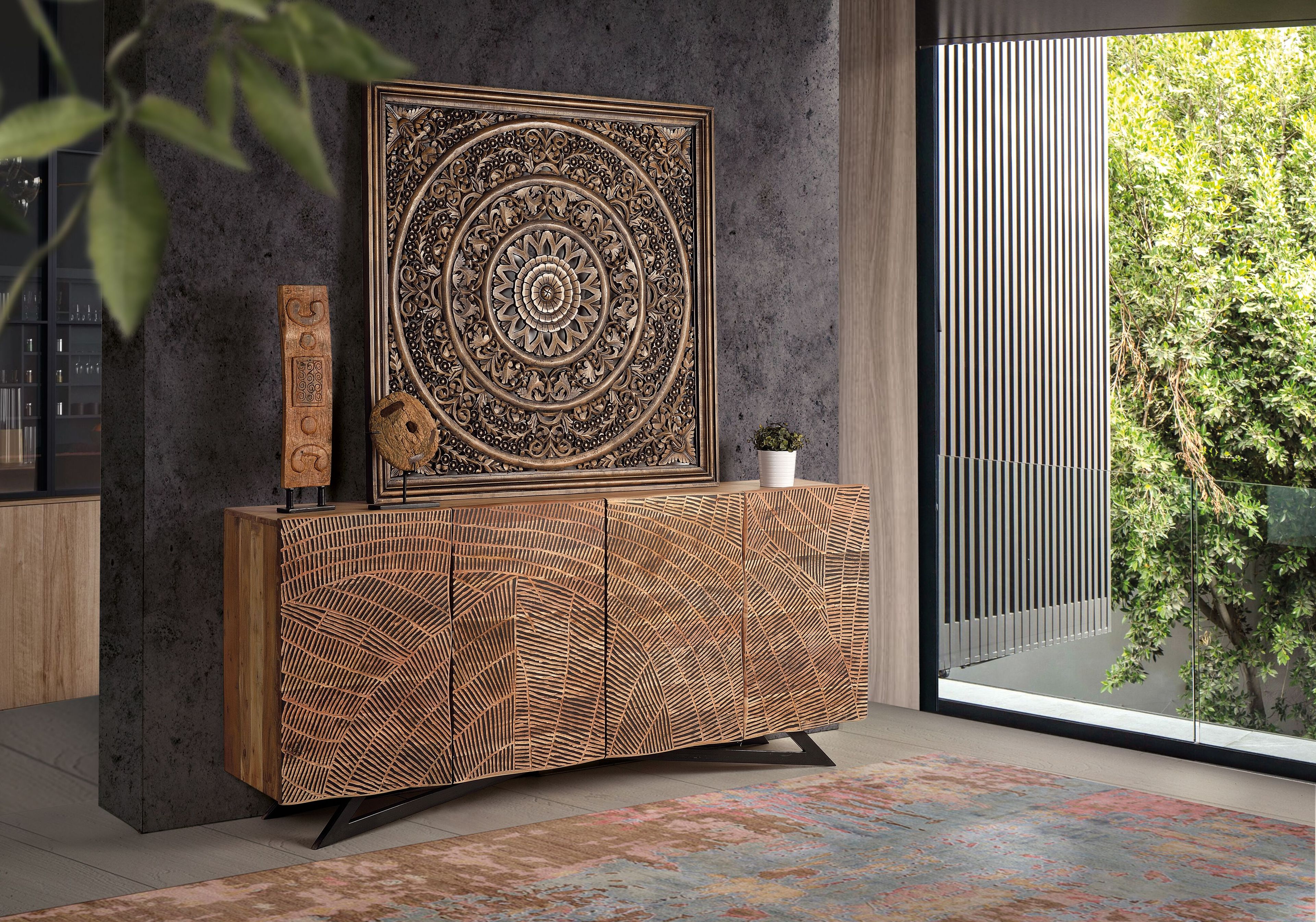 Шкаф из акации с распашными дверями Giner y Colomer Yakarta ARCH-00144263 - Вид №3