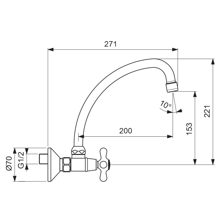 BA121AA Смеситель для умывальника VIDIMA RETRO - Вид №1