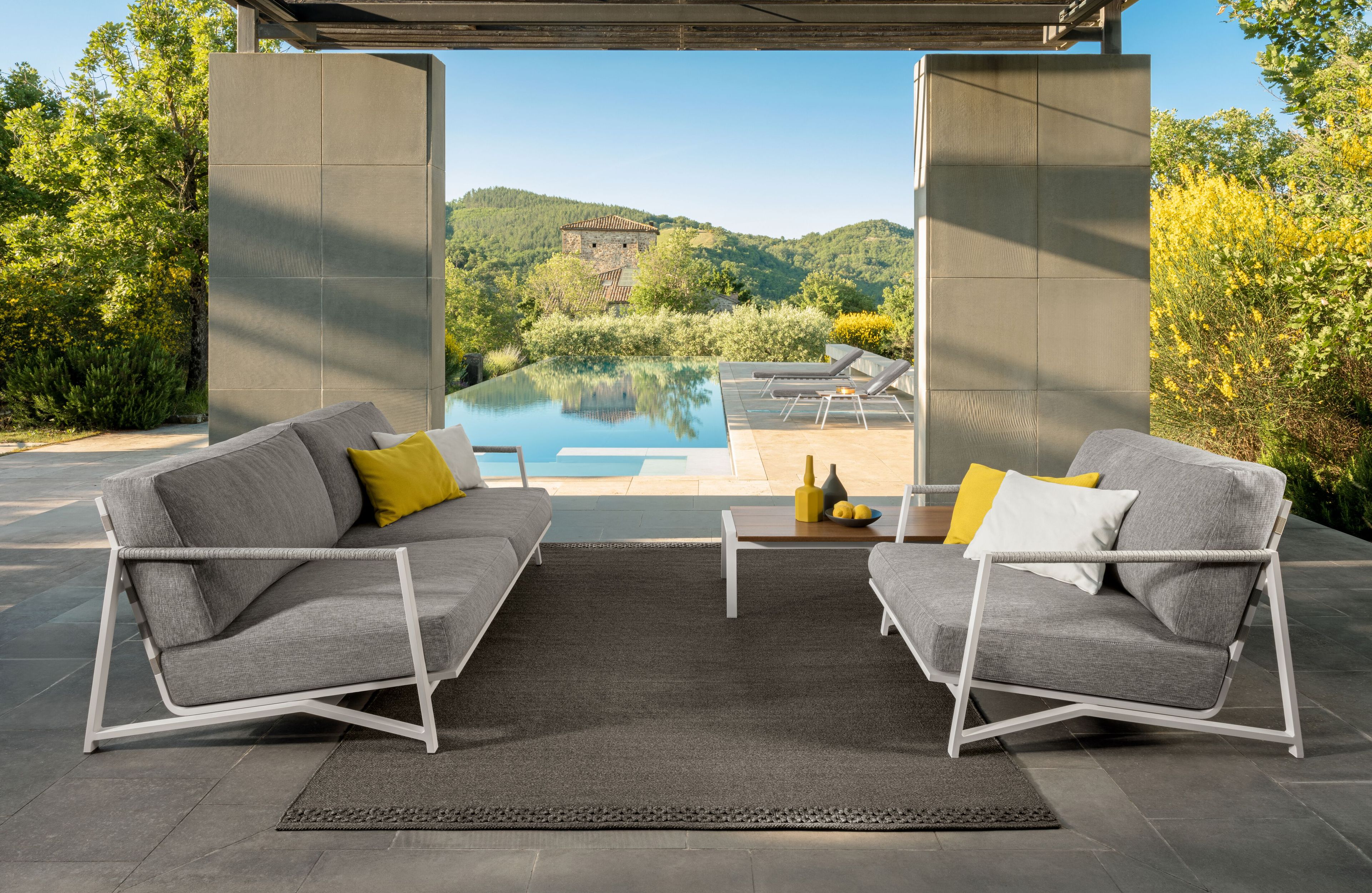 Алюминиевый мягкий садовый диван Talenti коттедж ARCH-00141967 - Вид №1