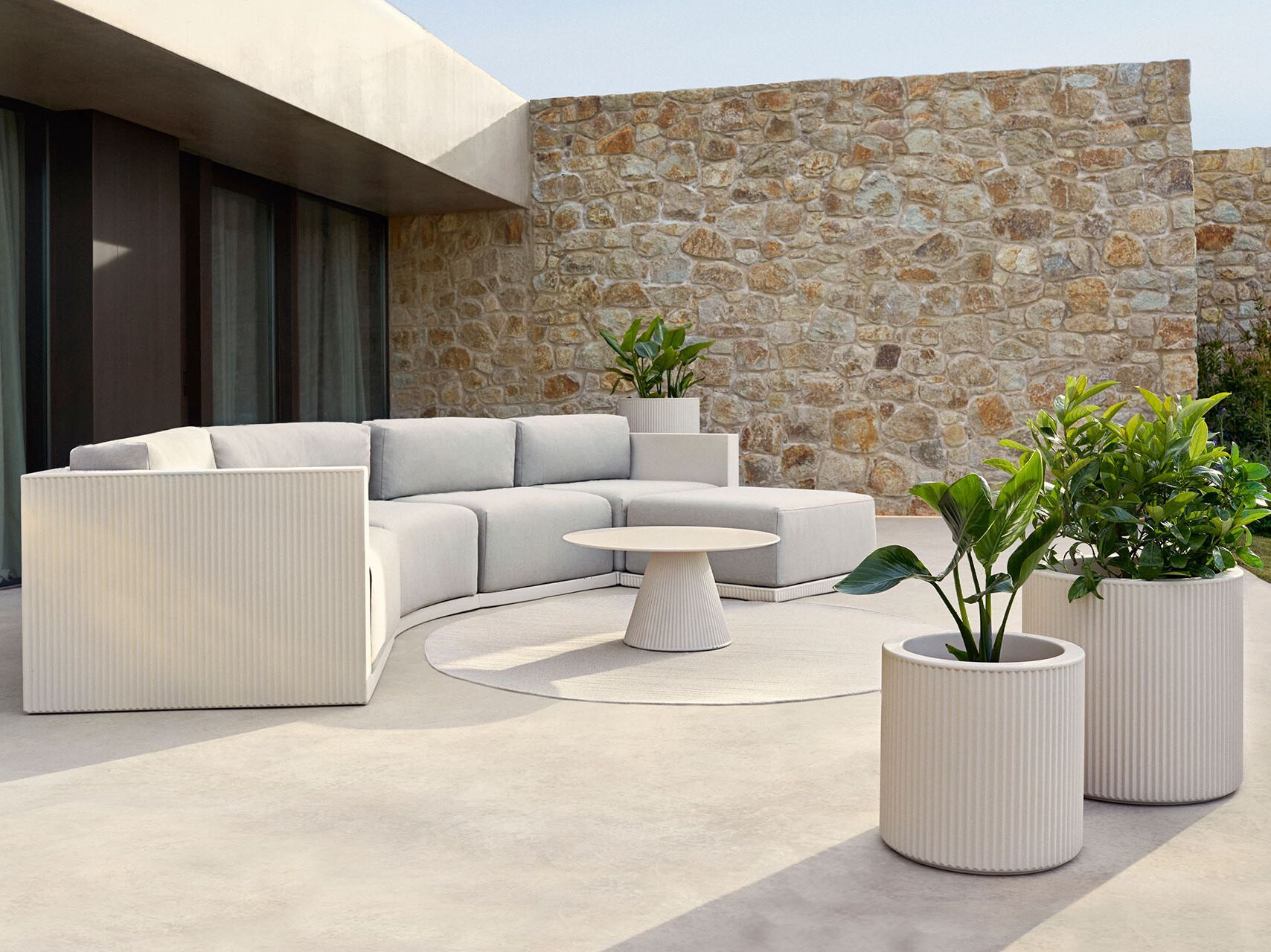 Модульный тканевый садовый диван с полуостровом Vondom ARCH-00146621 - Вид №4