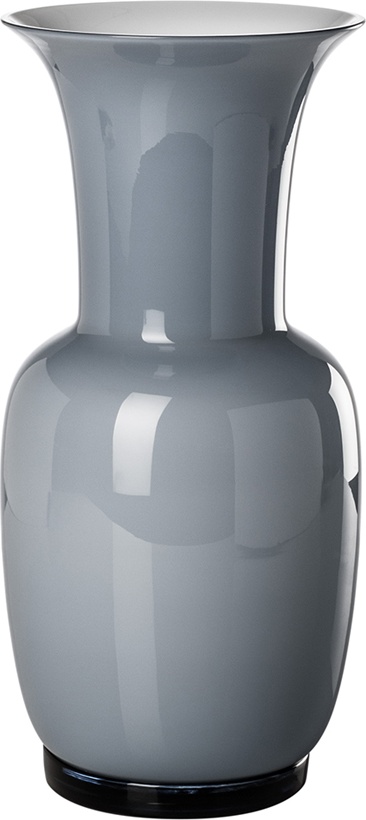 10627289 VENINI Ваза 30х14см "Опалино" (темно-виноградная, белая) Стекло 