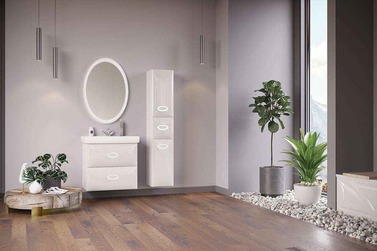 У73235 Зеркало Arrondi/Bonne 60 White 1 Marka Art