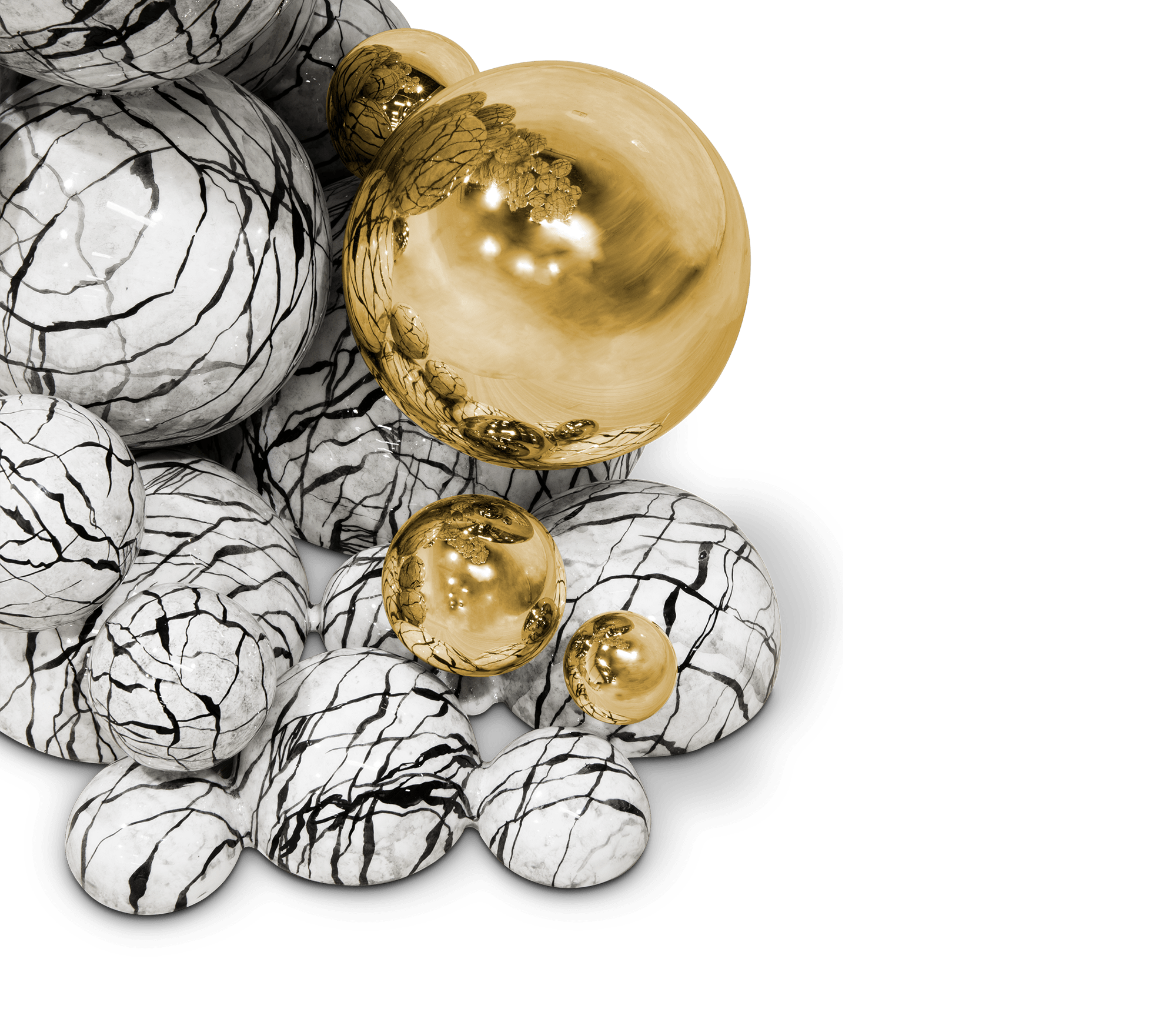 0-110 Консоль Newton из искусственного мрамора Boca Do Lobo  - Вид №6