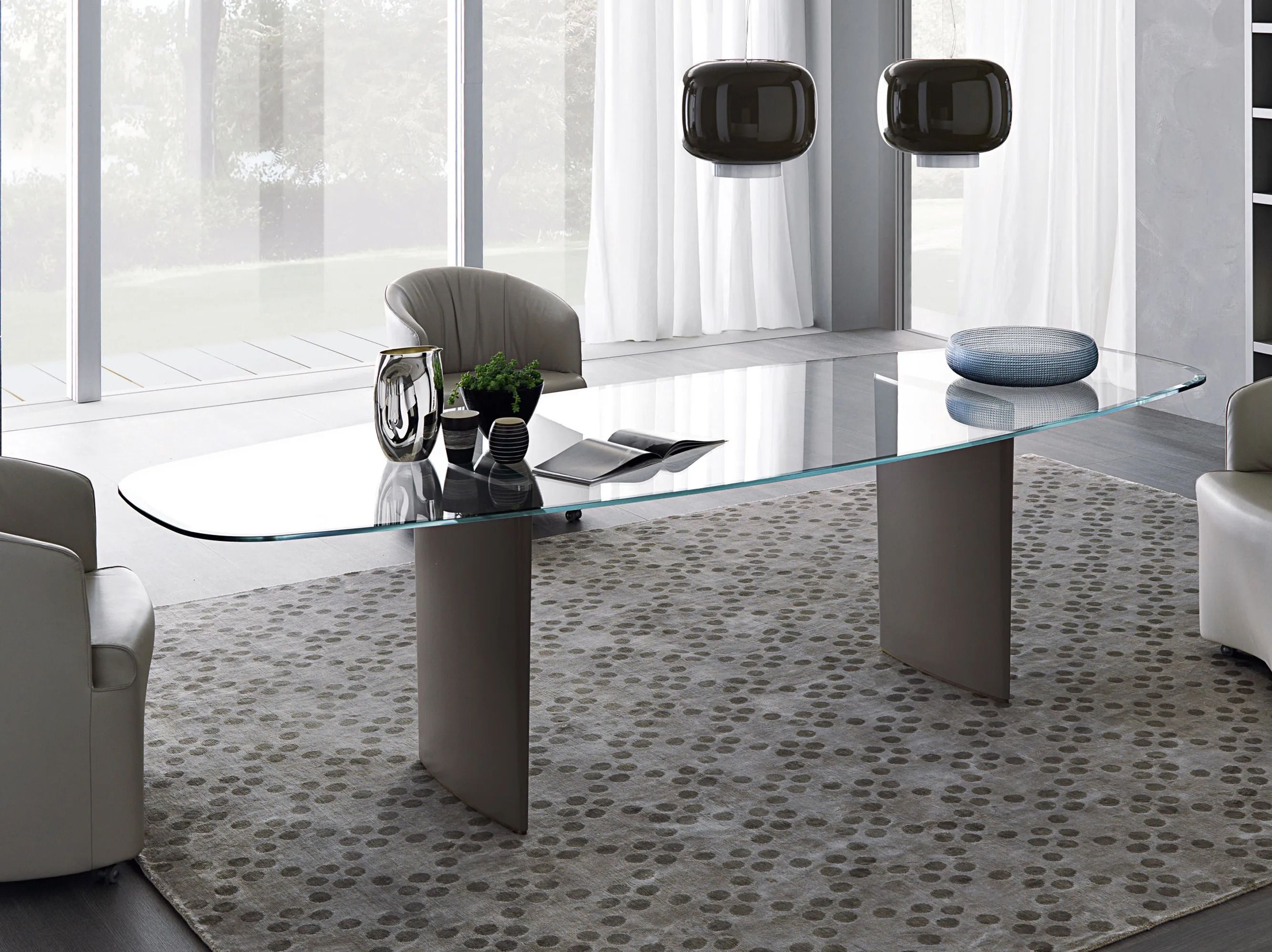 Прямоугольный стеклянный стол MisuraEmme ALA ARCH-00010053 - Вид №1