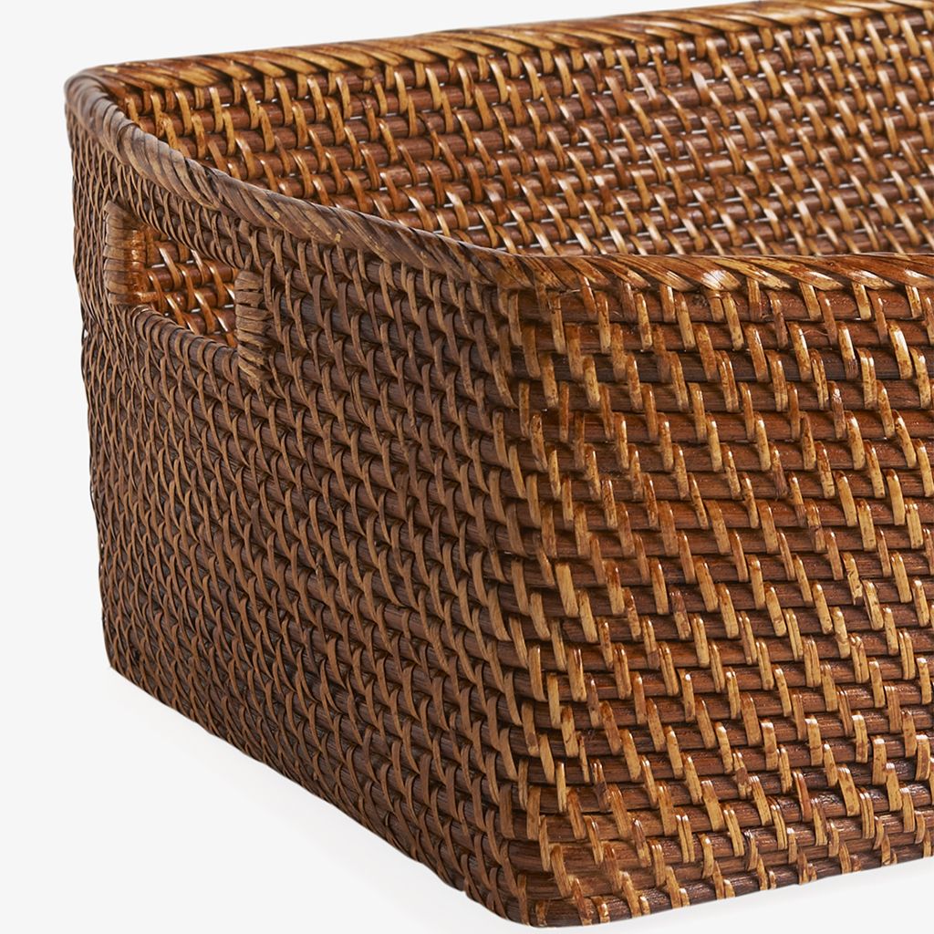 RABA04 Средняя прямоугольная корзина из ротанга Waterworks Rattan - Вид №1