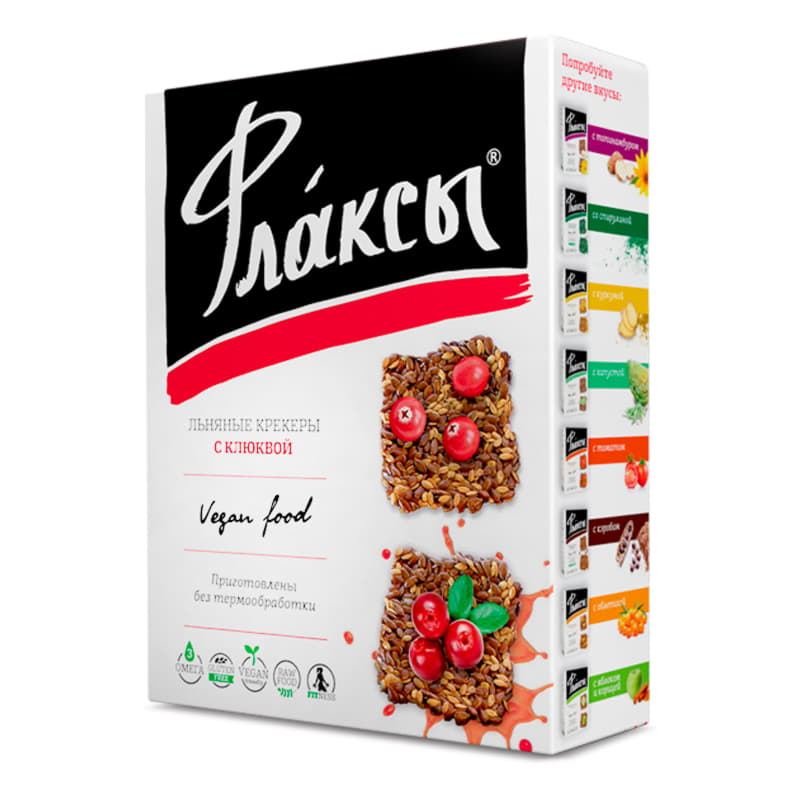 Флаксы с клюквой Компас Здоровья 120 г Santreyd 12930 - Вид №1