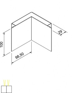 Металлический светодиодный настенный светильник