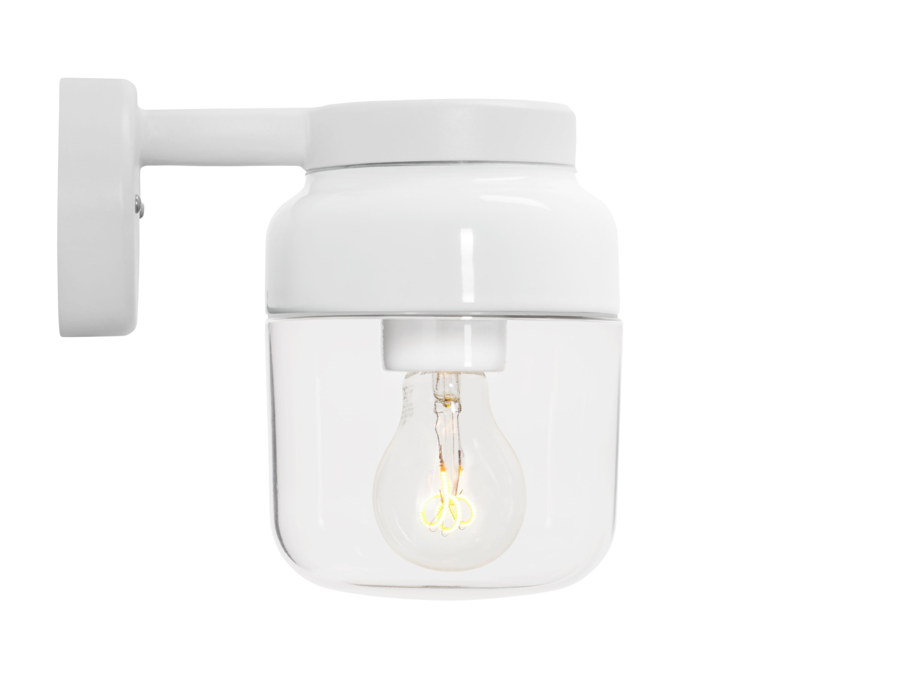 Настенный светильник из прозрачного стекла и фарфора Ifö Electric Ohm ARCH-00117258