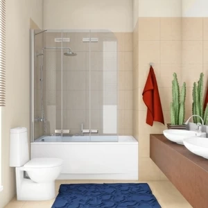 Шторка на ванну 140x160 GV-863AP прозрачное стекло 6 мм GUTEWETTER TREND PEARL