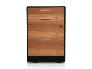 Деревянный офисный комод с замком