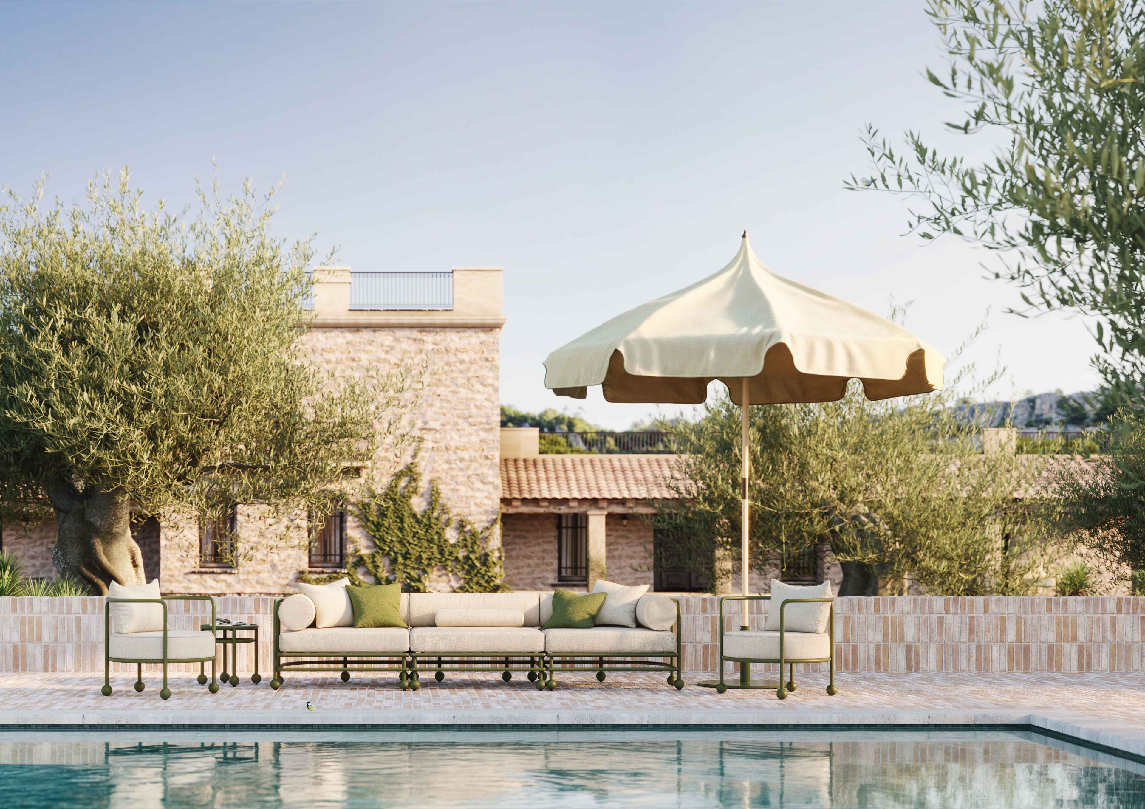 3-местный алюминиевый садовый диван FJAKA медленный ARCH-00119558 - Вид №4