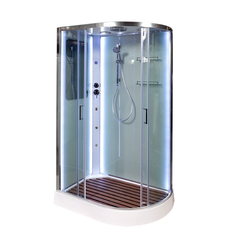 L 801 стандартная BLACK Душевая кабина DETO Серия L А102 L LED с кнопкой и гидромассажем