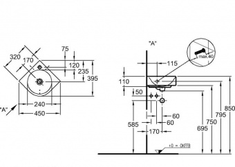 276132000 Подвесная раковина настенная круглая Keramag  белая  - Вид №4