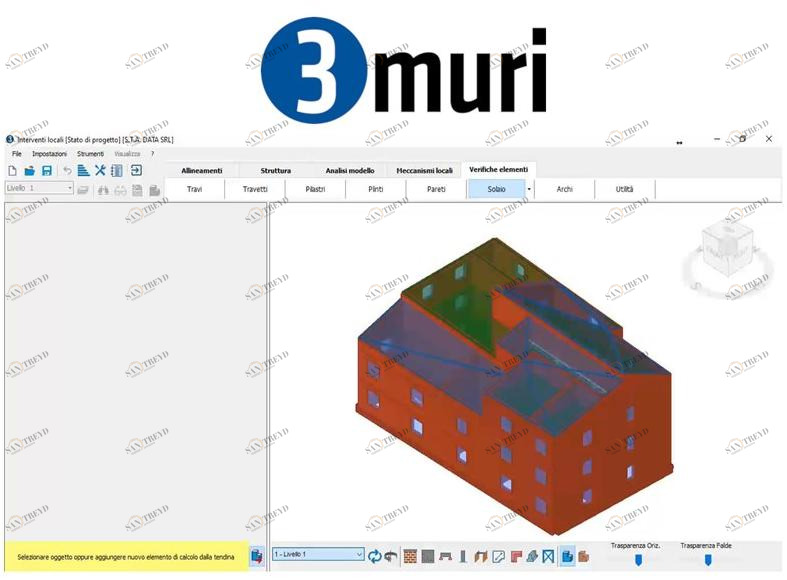 S.T.A. DATA Расчет фундамента (цокольная плита перекрытия неразрезная балка) 3muri sun-id-1386307