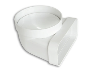 Вертикальная кривая от круглой до прямоугольной трубы