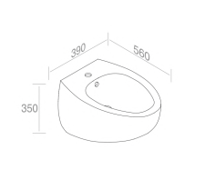 S512T0R1V1.100 Биде подвесное OVAL A. e T. Italia Белый глянцевый AeT ITALIA - Вид №1