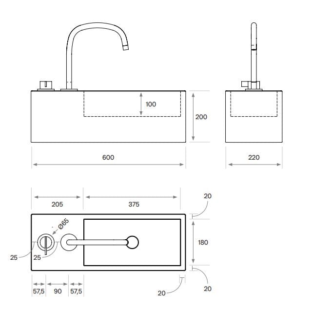 Подвесной прямоугольный умывальник COCOON Piet Boon ARCH-00102556 - Вид №7
