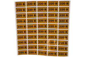 16041798 Наклейка 220В 20х40мм. PROxima SQan-2-18 EKF