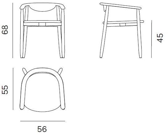 Novamobili Деревянный стул с подлокотниками Details sun-id-1485017 - Вид №4