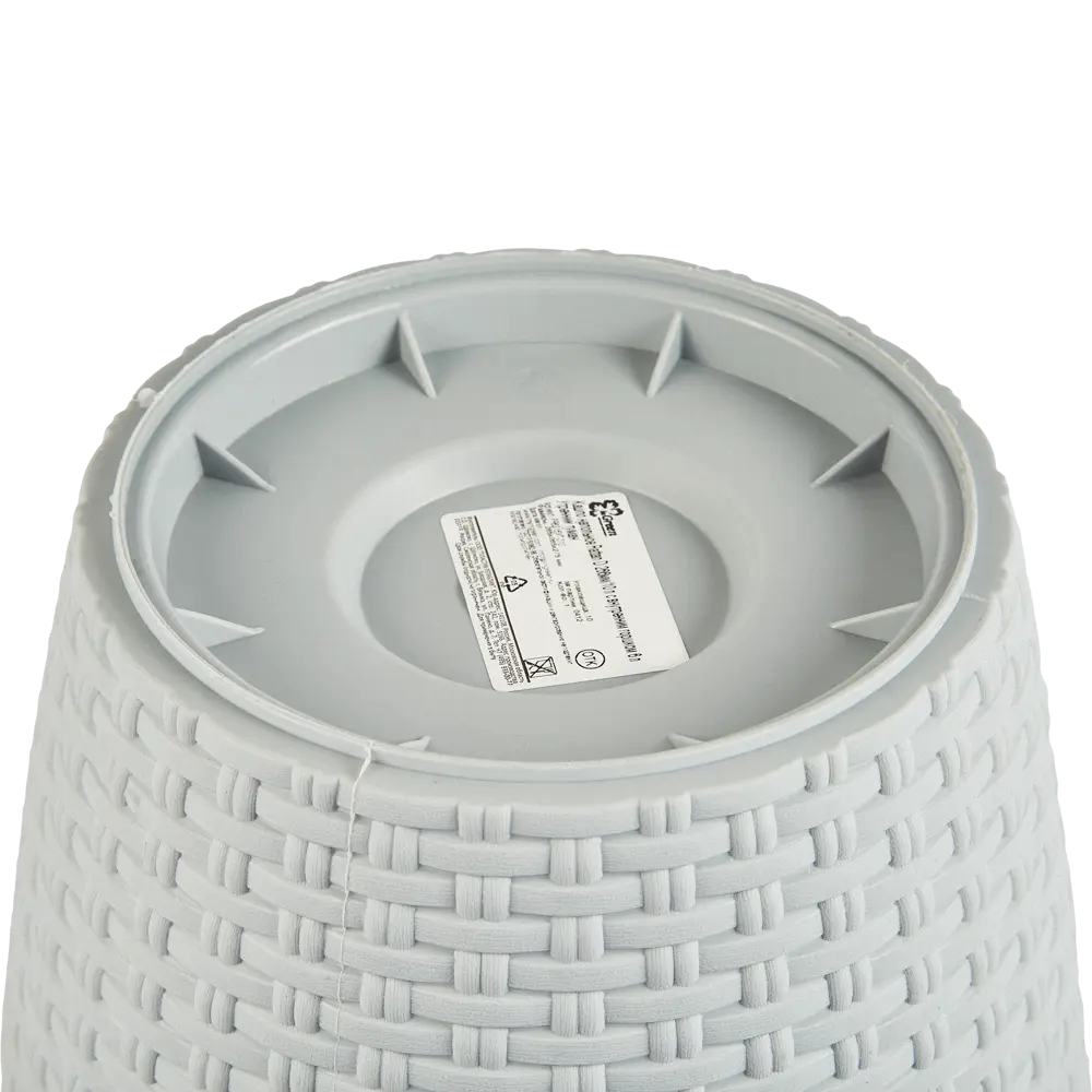 Кашпо для цветов Ingreen Rattan ø26.6 см v10 л пластик серый 87660972 STLM-2199093 - Вид №3