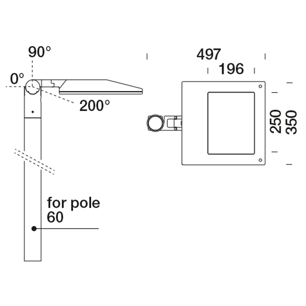 8750968 Уличное освещение  Platek TARSIUS Su palo  TARSIUS Mounted on pole - 24 LED 4000K Street optic  - Вид №6