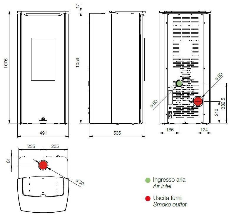 Jolly Mec Пеллетная печь класса а + Sistemi ad aria sun-id-1469868 - Вид №4