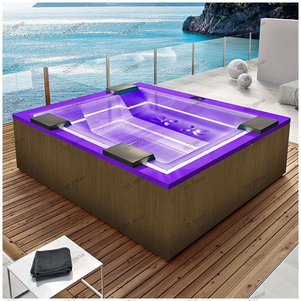 Бассейн Gruppo Treesse Zen SPA-V202H-PL-F прямоугольный spa с гидромассажем аэромассажем встроенный фиолетовый SPAV202HPLF