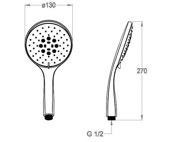 Ручной душ с системой защиты от накипи Fir Italia подъемные стержни ARCH-00119933 - Вид №2