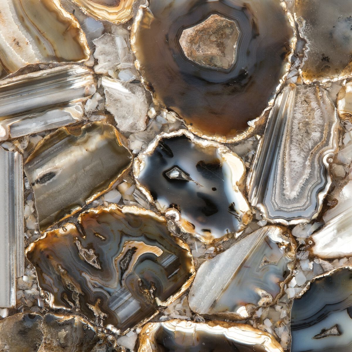 Круглый штабелируемый журнальный столик из агата AMPM ANAXIMÈNE ARCH-00136257 - Вид №1