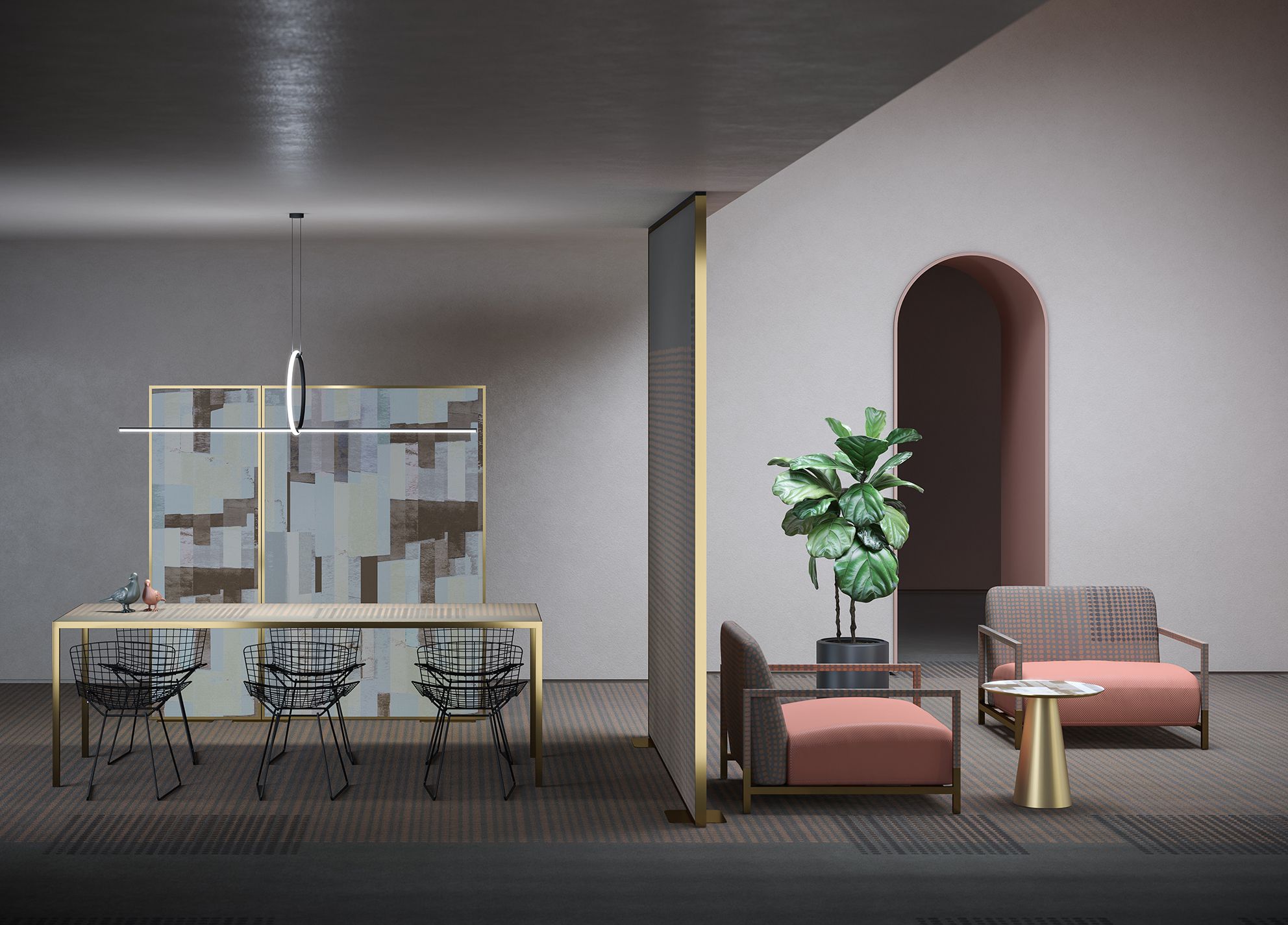 Круглый металлический журнальный столик MOMENTI Home &amp ARCH-00038212 - Вид №11