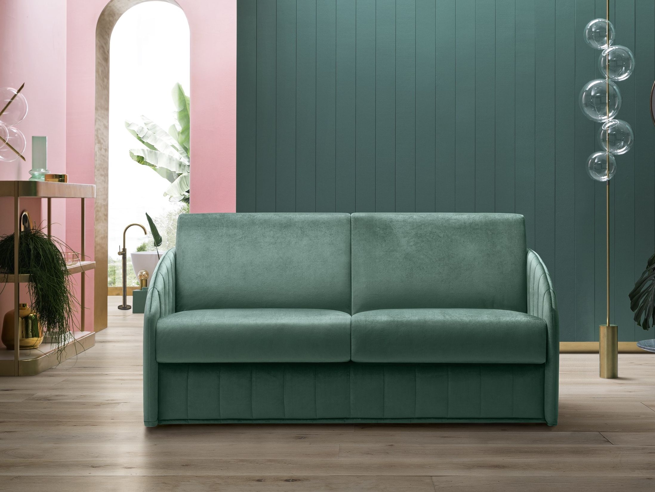 Двуспальный диван-кровать из ткани Felis Day &amp ARCH-00119211